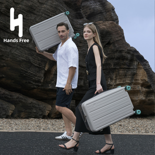 御行宽拉杆行李箱弹珠轴承轮拉杆箱双层防爆拉链桃皮绒内里登机箱