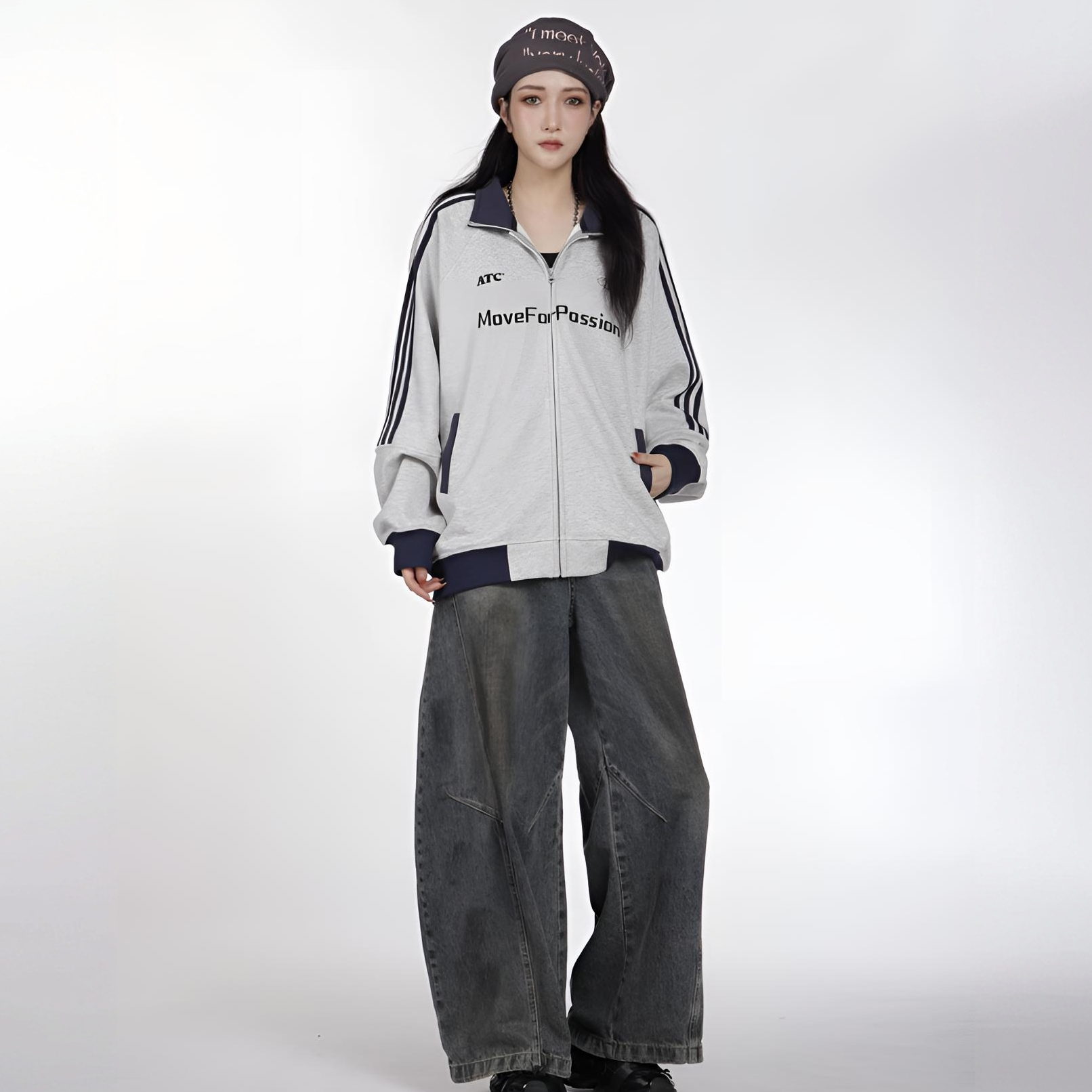 棒球服外套立领秋冬新款情侣美式开衫拉链夹克男女加绒加厚