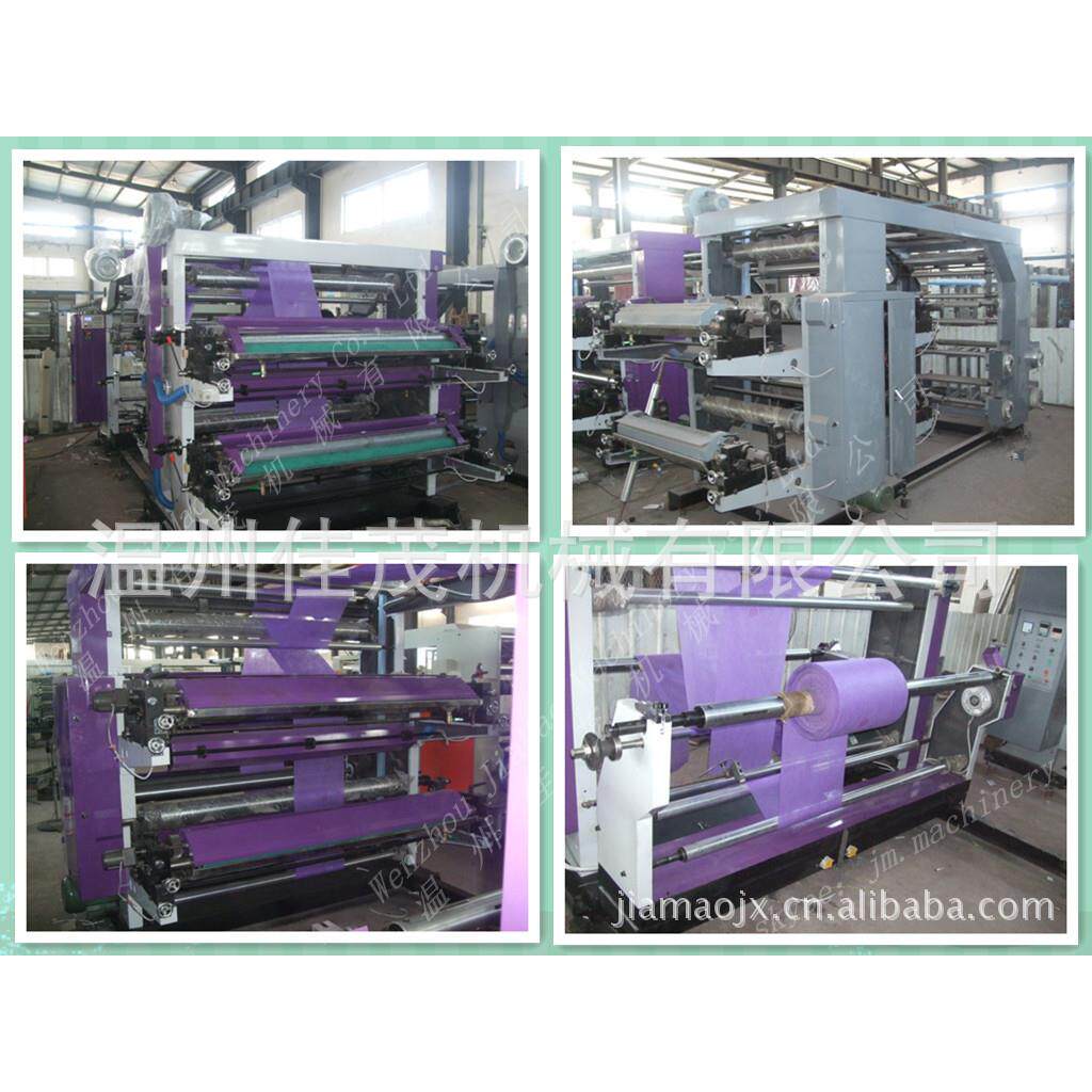 JM4色高速无纺布柔版印刷机，服装袋背心袋印刷机