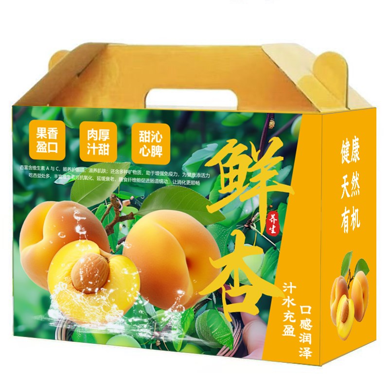 【只卖空盒】红杏礼品盒黄杏礼盒包装手提通用包装X盒杏子包装箱