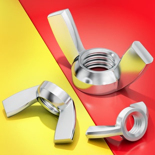 镀锌蝶形螺母羊角螺丝帽元 宝手拧蝴蝶型螺帽M3M4M5M6M8M10M12M16