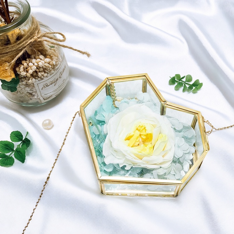 轻奢永生花diy婚礼戒指盒