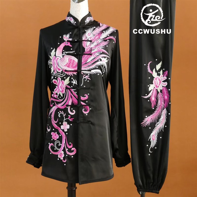 太极服装练功武术服中国风夏季男女南韩丝比赛服定制(15天发货)