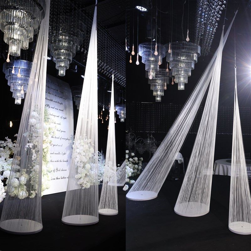 新款拉线帘造型固定成品婚庆流苏线帘婚礼舞台背景装饰吊顶挂帘,节庆用品/礼品,吊顶纱幔,淘宝优惠券,粉丝福利购,淘宝优惠卷