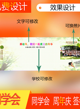 同学聚会 毕业季 同n学会签名轴 个性签名卷轴 签到册 签到画轴T3