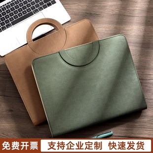 2025年新款a4文件夹拉链包资料册成人商务工作资料收纳册高档高颜