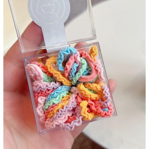 不伤发小妞宝宝头绳简约可爱婴儿扎揪揪花边黄橡皮筋儿童皮筋新款