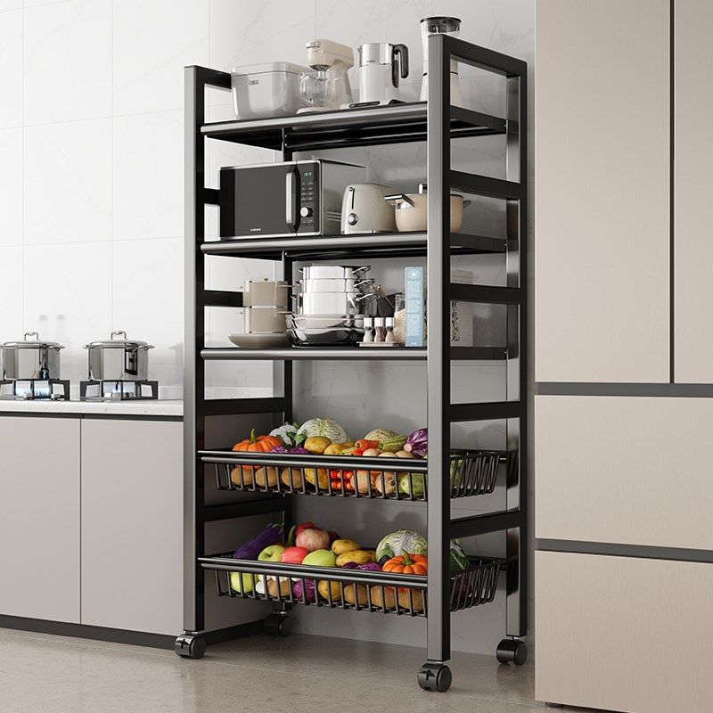 厨房置物架落地多层家用夹缝微波炉收纳架多功能菜篮子橱柜货架子,厨房/烹饪用具,碗架,淘宝优惠券,粉丝福利购,淘宝优惠卷