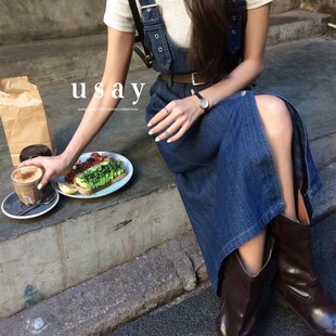 韩国高级感定制2024新款 背带裙减龄洋气 带x子可调节收腰显瘦时尚