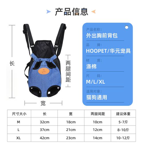猫包外出便携背带胸前包狗狗双肩泰迪外带背包宠物猫咪出行背猫袋