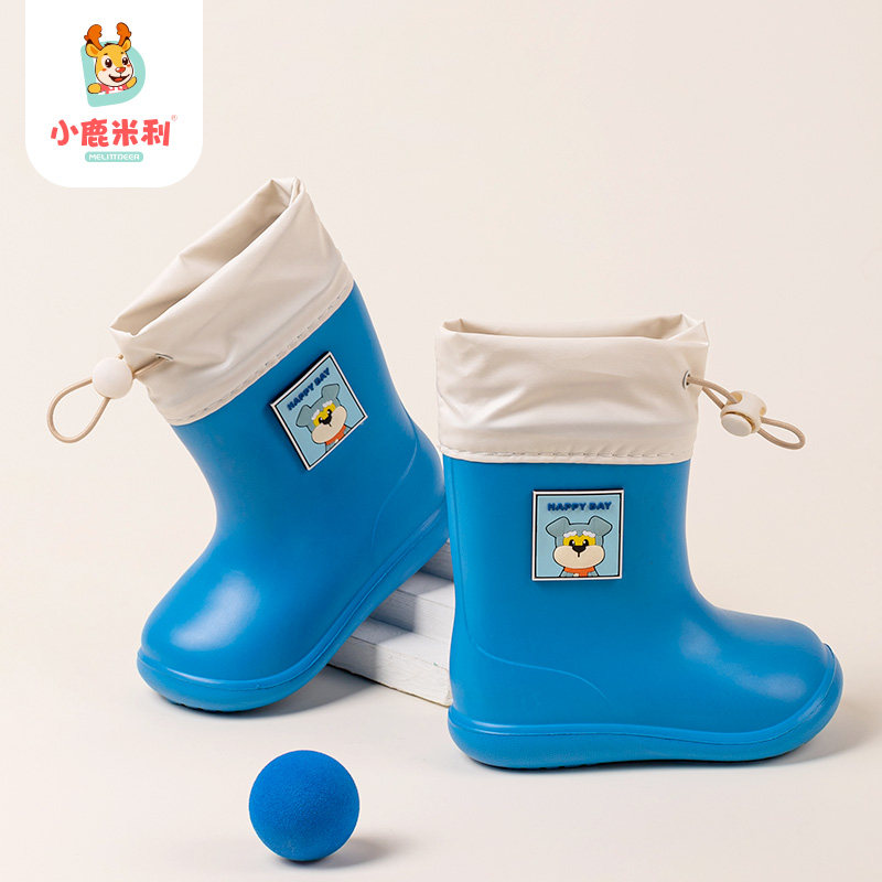儿童雨鞋男童2024新款男孩x柔软束口防水防滑宝宝水鞋婴幼儿雨靴