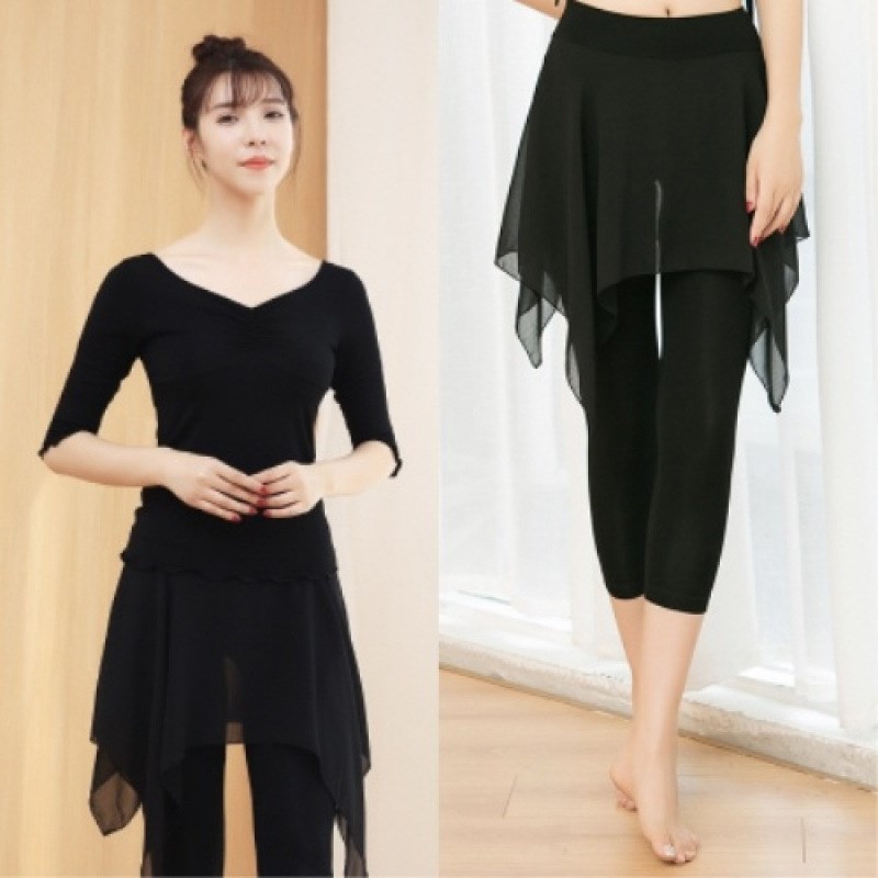 拉丁舞服装女成人新款套装形体舞蹈服瑜伽练功古典跳舞衣民族