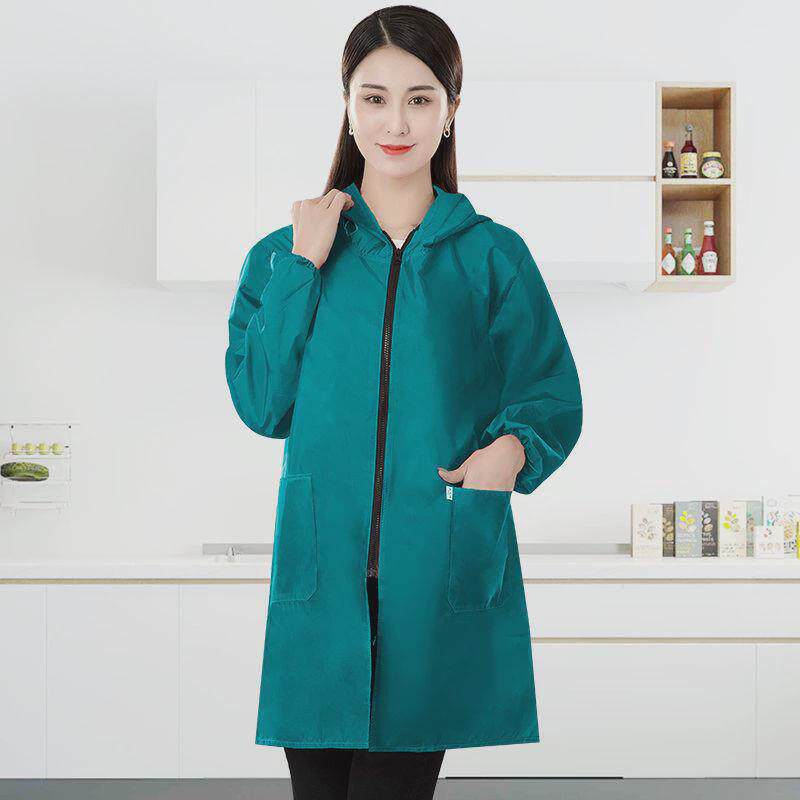 防水成人雨衣时尚款外穿男女罩衣围裙防油春夏厨房工作服干活新款