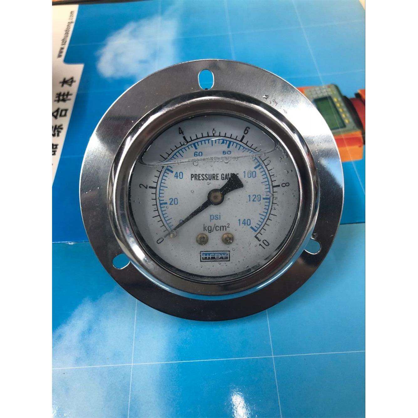 全不锈钢耐震压力表轴向带边YN60ZT 10KG 35KG表盘60MM 螺纹1/4