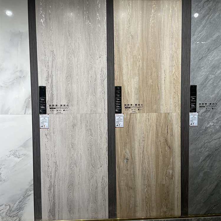 全瓷瓷砖柔光木纹客厅金丝釉地砖600x1200灰色银丝厨卫阳台墙砖