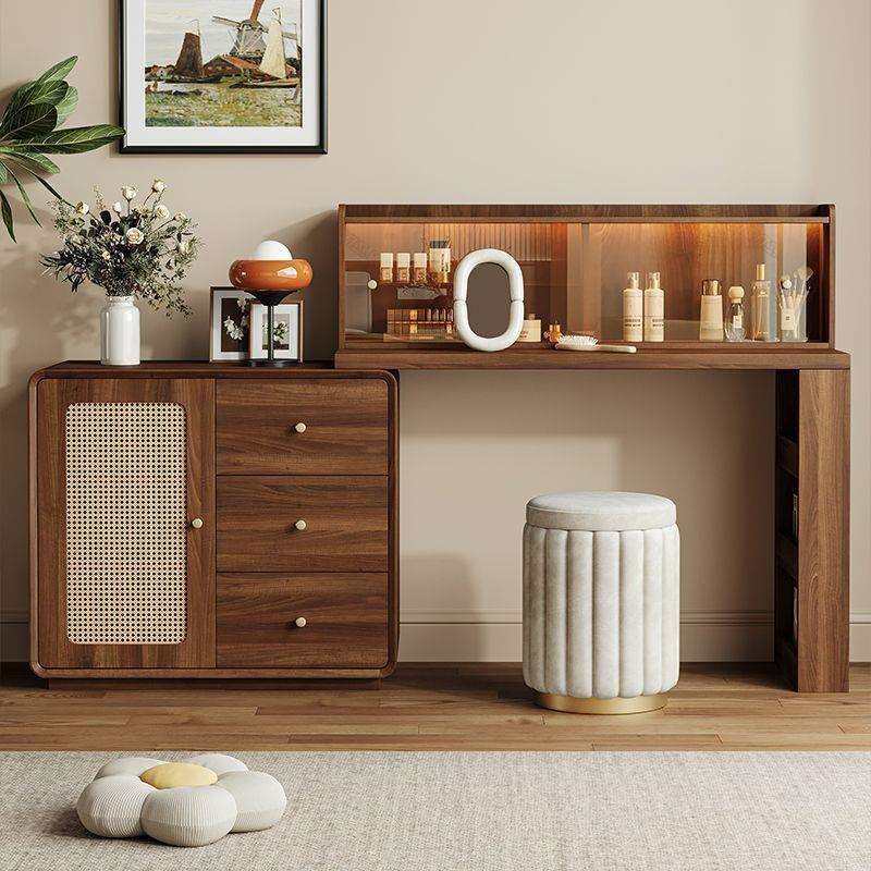 中古风藤编实木框梳妆台斗柜一体主卧室可伸缩转角储物化妆书桌,鲜花速递/花卉仿真/绿植园艺,割草机/草坪机,淘宝优惠券,粉丝福利购,淘宝优惠卷