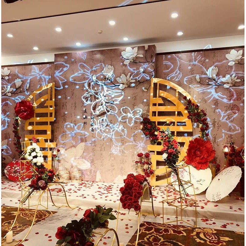 婚庆道具中式铁艺弥香屏风雕花背景婚礼舞台装饰摆件同心圆国风
