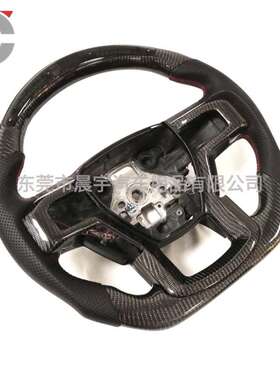 适用福特猛禽二代F150350撼路者RANGER探险者碳纤维LED竞速方向盘