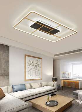 客厅灯现代简约大气2023新款超薄led吸顶灯长方形家用大厅大灯具