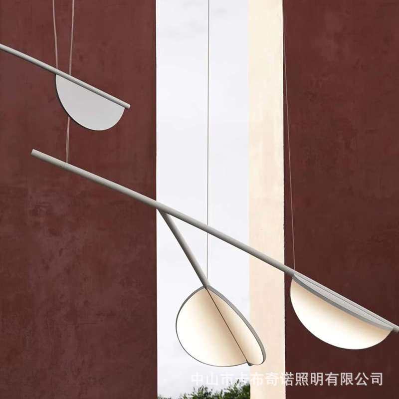 意大利FLOS餐厅岛台吊灯餐桌灯叶子长条客厅茶室设计师创意LED灯