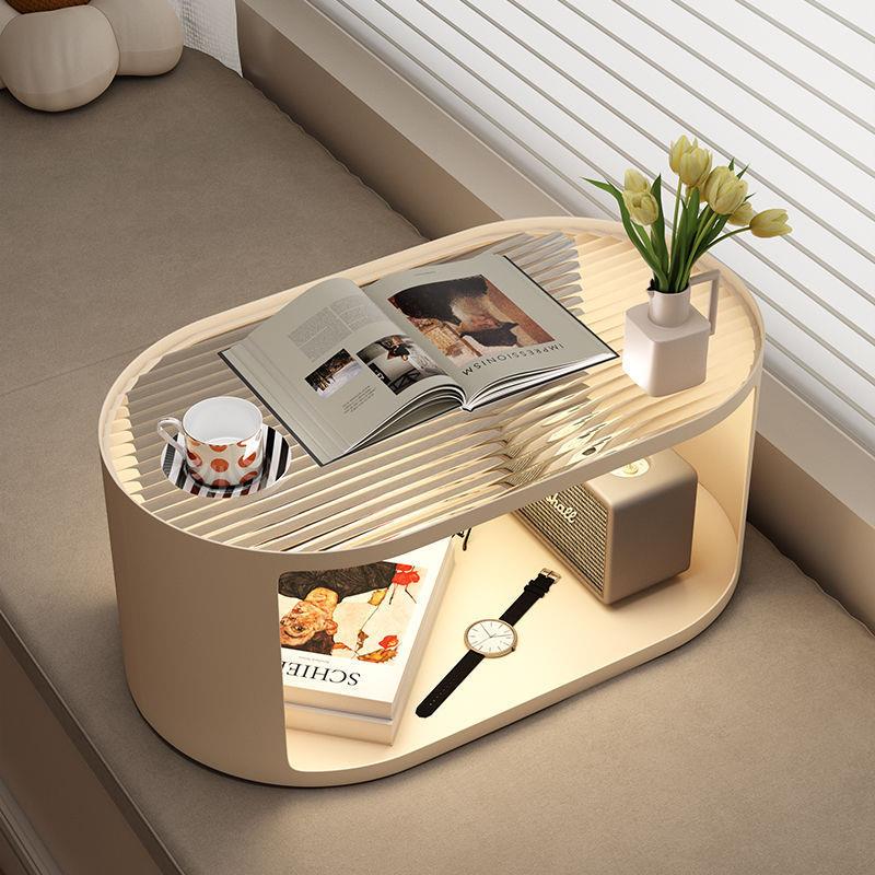 极简奶油风卧室飘窗桌子小茶几小户型客厅小桌子矮桌榻榻米小方桌