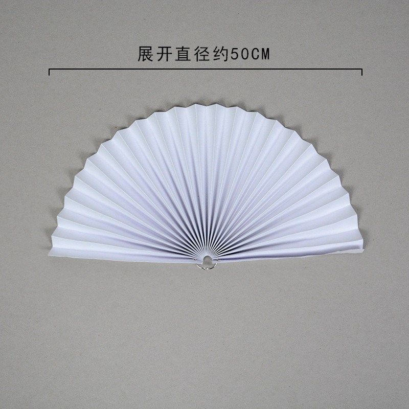 新品 中式结婚扇子金色装饰订婚纸扇花折纸扇舞台背景红色造新款