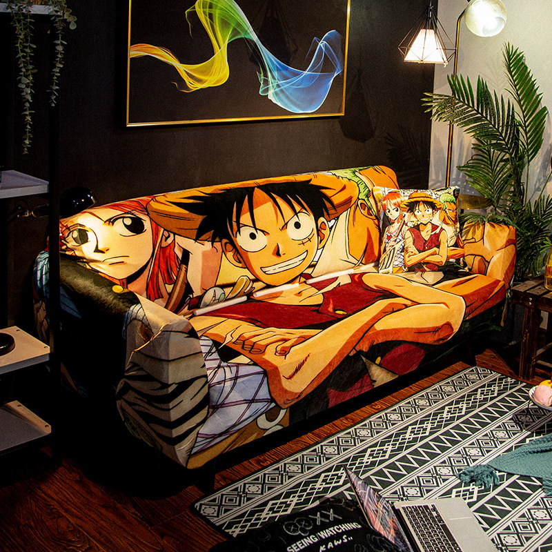 卡通全包沙c发套四季用弹力沙发罩盖布单双人坐垫 ins潮防滑沙发