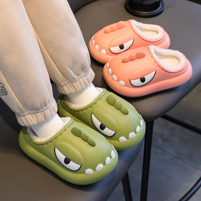 2025新款儿童拖鞋冬季男童女孩宝宝室内居家防滑防水踩屎感棉拖鞋