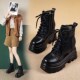 10cm厚底短靴k女夏季 凉 内增高网鞋 坡跟2024新款 小个子马丁靴时尚