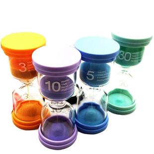 新款时间沙漏计时器一套儿童防摔塑料流沙瓶半个小时的15分钟十分