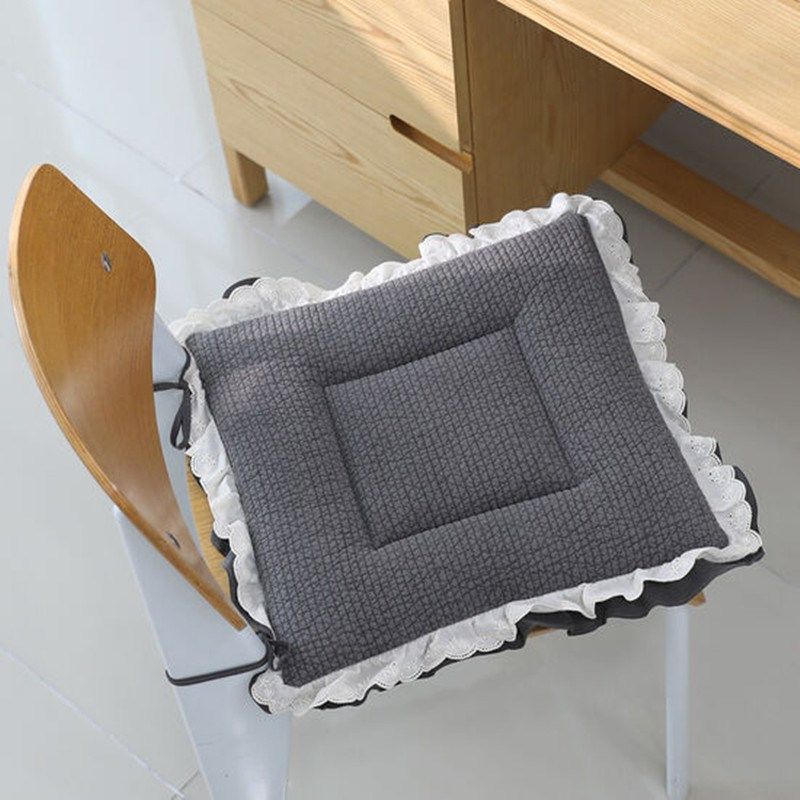 韩国椅垫纯棉亚麻绗缝蕾丝边绑带绳学生坐垫餐桌椅电脑椅加厚布艺,居家布艺,椅垫,淘宝优惠券,粉丝福利购,淘宝优惠卷