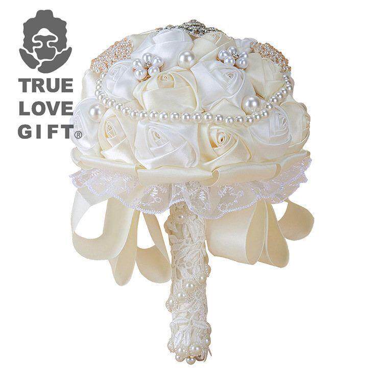 weeding手捧花婚庆用品 水钻手工手捧花结婚用品厂家手捧花