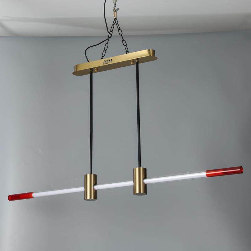 2022新款极简网红客厅亚克力吊灯 LED灯管简约卧室书房餐厅吧台灯