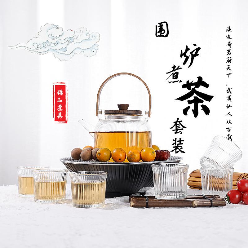 高颜值风琴束腰杯大容量竖纹果汁啤酒杯挂耳咖啡杯玻璃杯套装家用