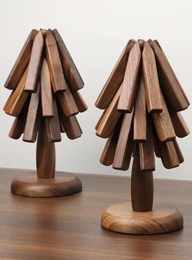 隔热垫一棵树防烫垫餐桌隔u热垫高级感餐盘碗垫耐高温实木质餐具