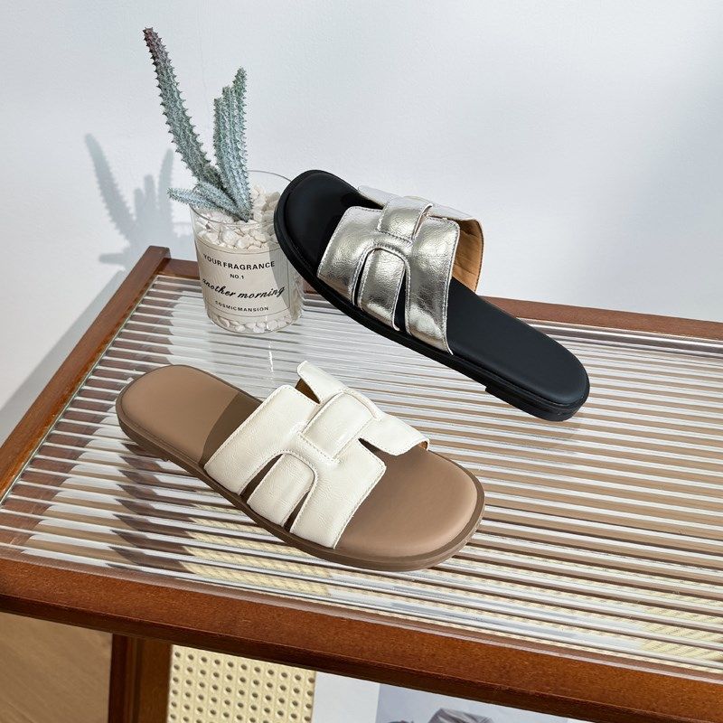 宽胖脚肥大码女鞋41-43外穿凉拖2025夏季新款平底一字拖鞋116-3,女鞋,一字拖,淘宝优惠券,粉丝福利购,淘宝优惠卷