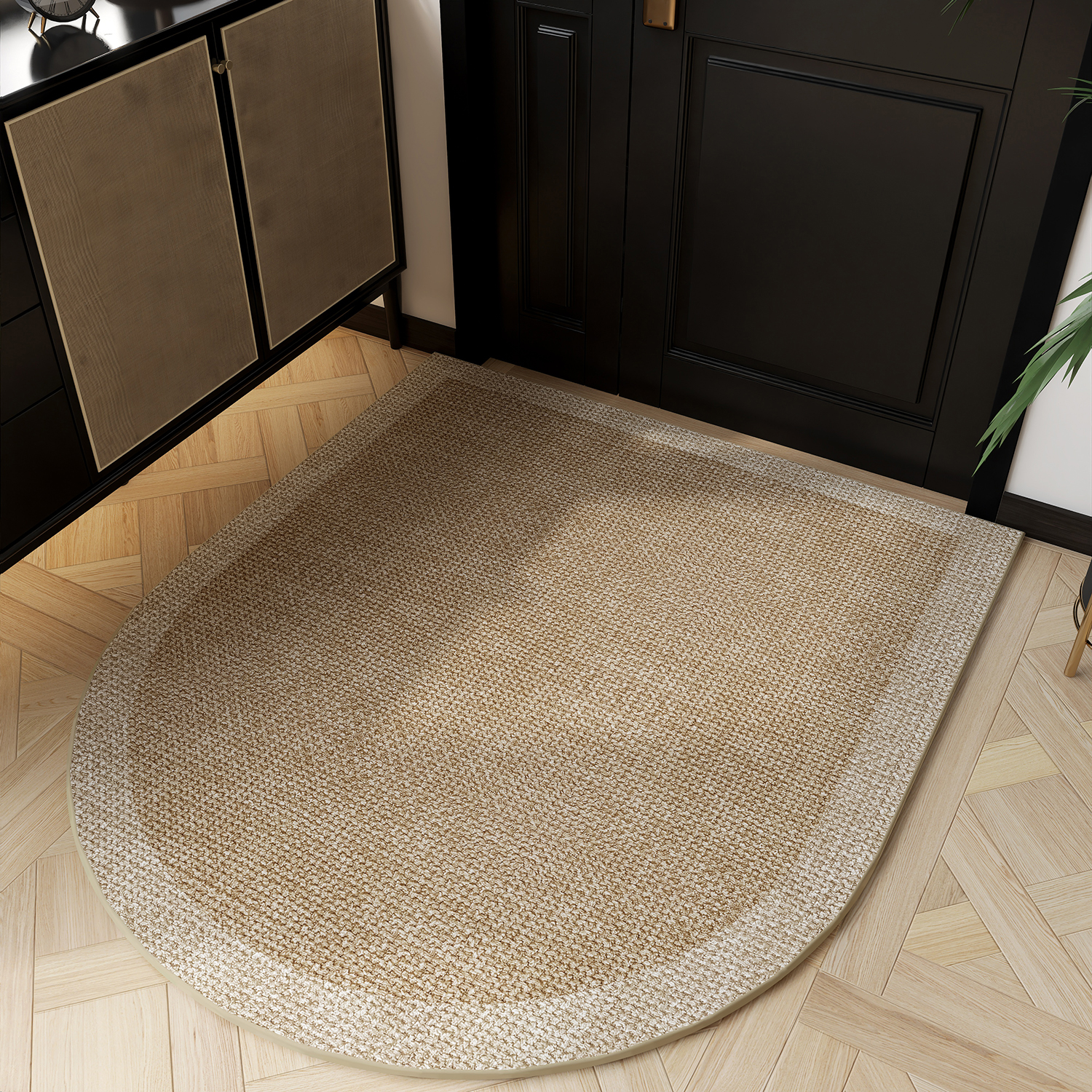 入户门地垫玄关满铺耐脏地毯拱形进门门垫家用防滑脚垫可裁剪垫子