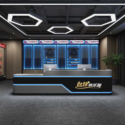 台球厅俱乐d部前台接待台公司吧台店铺收银台工业风服务台柜台定