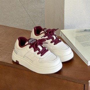 免系鞋带儿童板鞋2024冬款加绒小白鞋男童鞋运动鞋轻便保暖二棉鞋