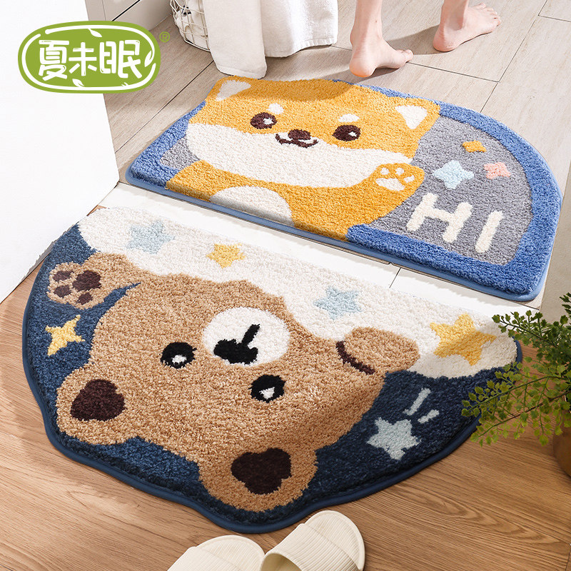 半圆家用卫生间地垫浴室吸水防滑垫子H门口门垫洗手间厕所进门地