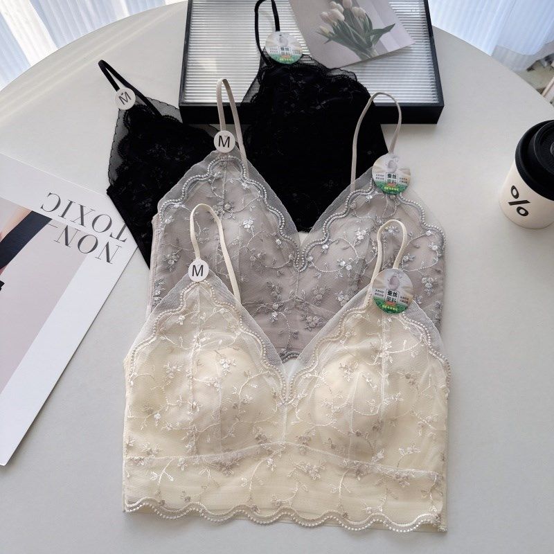 纯欲兔耳朵薄杯内衣春夏刺绣蕾丝美背裹胸大胸显小细肩带无痕抹胸,女士内衣/男士内衣/家居服,抹胸,淘宝优惠券,粉丝福利购,淘宝优惠卷