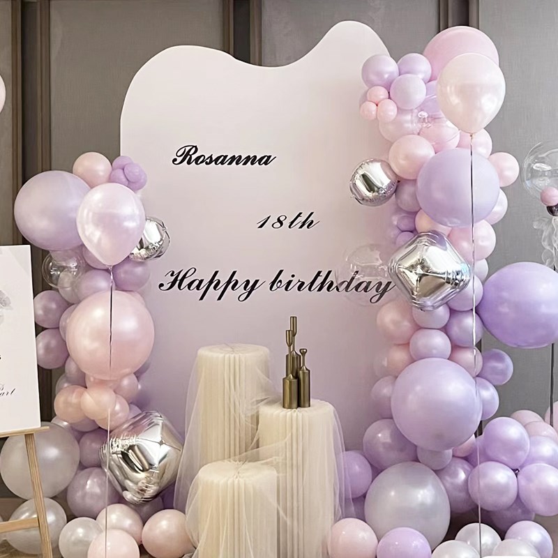 十八18岁生日装饰场景布置30网红高级感女孩成O人礼气球背景墙kt