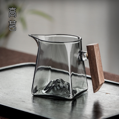 观山公道杯单个功道茶杯玻璃加厚功夫茶具配件倒茶公杯茶道分茶器