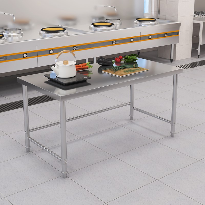 后厨操作台双层不锈钢工作台饭店打荷台不锈钢桌子三层商用打包台