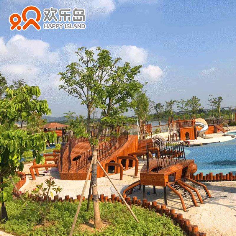 景区螃蟹滑梯厂家大型文旅小镇公园非标无动力游乐设备规划设计