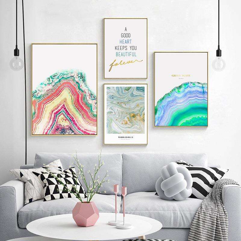 翡冷翠 北欧风格抽象玄关装饰画挂画客厅现代简约墙画餐厅壁画