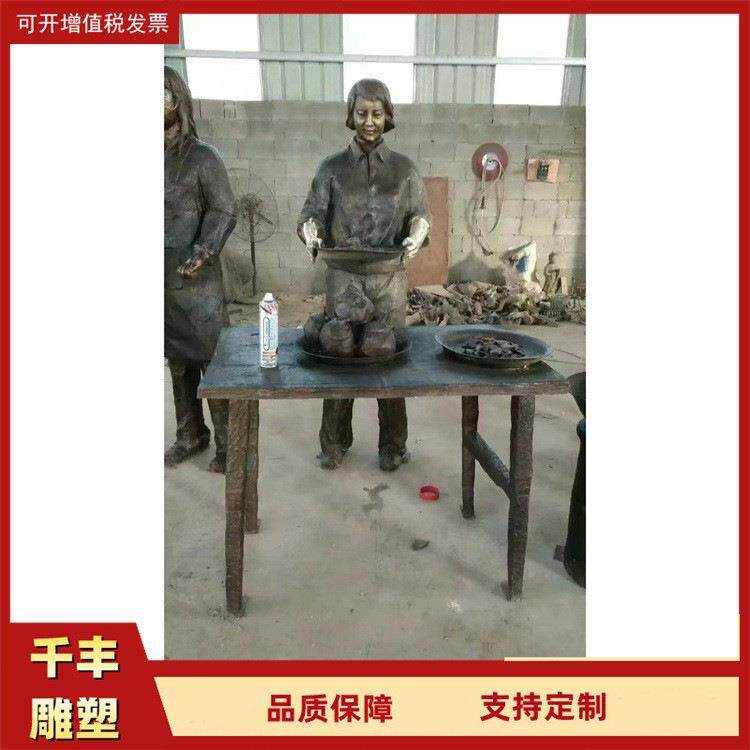 铸铜人物雕塑园林景观民俗商业步行街户外大型落地摆件铜雕像制作