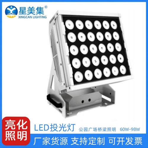 厂家直销户外防水投光灯60W98W桥梁文旅景观染色公园照树投光灯