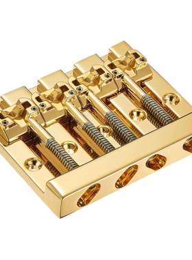 Hipshot芬达4弦贝斯桥 5孔贝司拉弦板High-mass琴桥Fender(镀金)