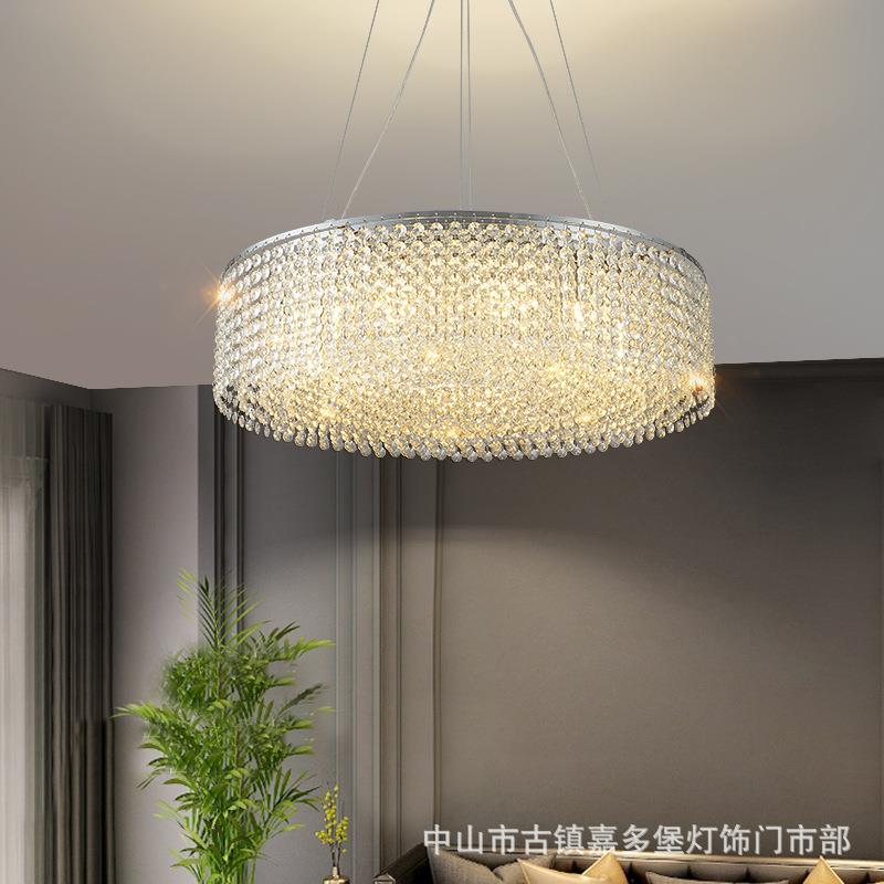 现代简约水晶客厅吊灯轻奢简欧设计师餐厅书房灯新款网红家用灯具